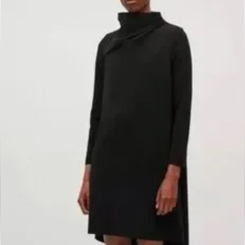 COS Navy Blue Long Sleeve Dress